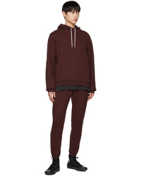 Sweat à capuche bordeaux John Elliott