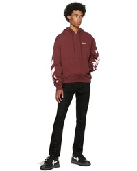 Sweat à capuche bordeaux Off-White