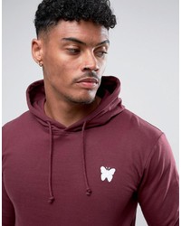 Sweat à capuche bordeaux