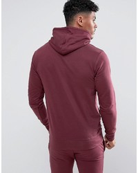 Sweat à capuche bordeaux