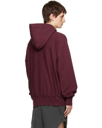 Sweat à capuche bordeaux GR10K