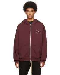 Sweat à capuche bordeaux Rhude