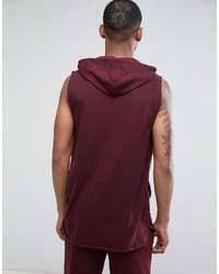 Sweat à capuche bordeaux Asos