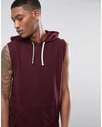 Sweat à capuche bordeaux Asos