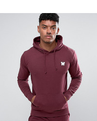 Sweat à capuche bordeaux