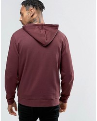 Sweat à capuche bordeaux Asos