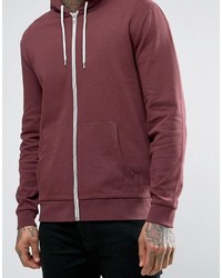 Sweat à capuche bordeaux Asos