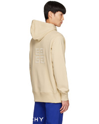 Sweat à capuche brodé beige Givenchy