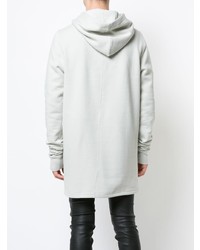 Sweat à capuche brodé blanc Rick Owens DRKSHDW