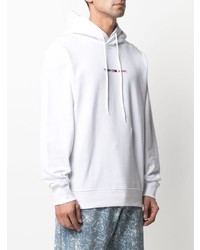 Sweat à capuche brodé blanc Tommy Jeans