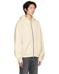 Sweat à capuche brodé blanc Rhude