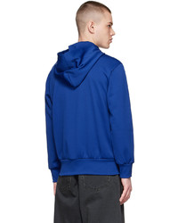 Sweat à capuche brodé bleu marine Comme Des Garcons Play