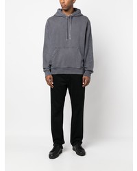 Sweat à capuche brodé gris foncé Calvin Klein Jeans