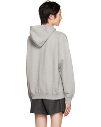 Sweat à capuche brodé gris CDLP