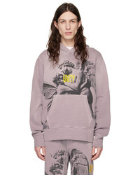 Sweat à capuche brodé gris Ksubi