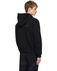 Sweat à capuche brodé noir Solid Homme