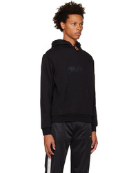 Sweat à capuche brodé noir PALMER