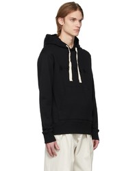 Sweat à capuche brodé noir JW Anderson