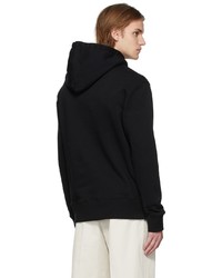 Sweat à capuche brodé noir JW Anderson