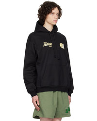 Sweat à capuche brodé noir Adish