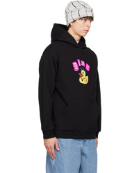 Sweat à capuche brodé noir Dime