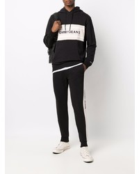 Sweat à capuche brodé noir Tommy Jeans