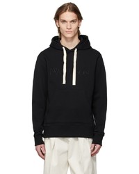 Sweat à capuche brodé noir JW Anderson