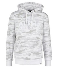 Sweat à capuche camouflage blanc Alpha Industries