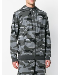 Sweat à capuche camouflage gris foncé Nike