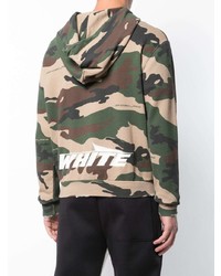 Sweat à capuche camouflage marron Off-White