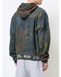 Sweat à capuche camouflage multicolore Heron Preston