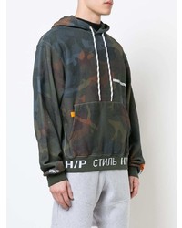 Sweat à capuche camouflage multicolore Heron Preston