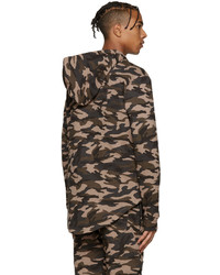 Sweat à capuche camouflage olive Pyer Moss