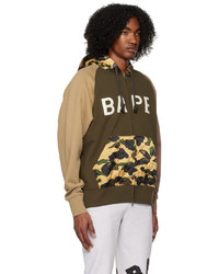 Sweat à capuche camouflage olive BAPE