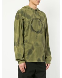 Sweat à capuche camouflage olive Alyx