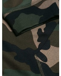 Sweat à capuche camouflage vert foncé Valentino