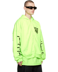 Sweat à capuche chartreuse Balenciaga