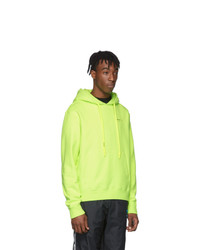 Sweat à capuche chartreuse Off-White