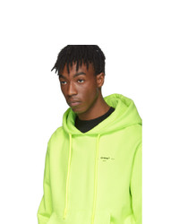 Sweat à capuche chartreuse Off-White