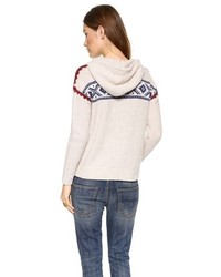 Sweat à capuche en jacquard blanc Madewell