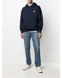 Sweat à capuche en polaire bleu marine Tommy Jeans