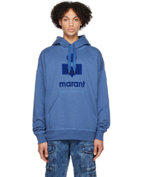 Sweat à capuche en polaire bleu Isabel Marant