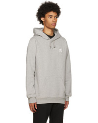 Sweat à capuche en polaire gris adidas Originals