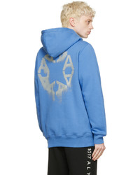 Sweat à capuche en polaire imprimé bleu 1017 Alyx 9Sm