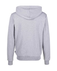 Sweat à capuche en polaire imprimé gris Moschino