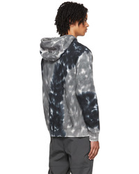Sweat à capuche en polaire imprimé tie-dye gris Nike