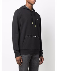 Sweat à capuche en polaire noir Tommy Jeans