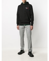 Sweat à capuche en polaire noir Tommy Jeans