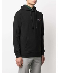 Sweat à capuche en polaire noir Tommy Jeans