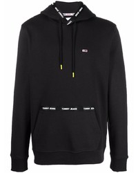 Sweat à capuche en polaire noir Tommy Jeans